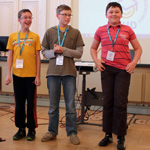 Najlepsi studenci X edycji EUD w Białymstoku: Marcin Andraka, Mateusz Pul, Wojciech Wasilewski